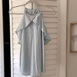 Vero Moda top, color: blue and white stripes, size: medium